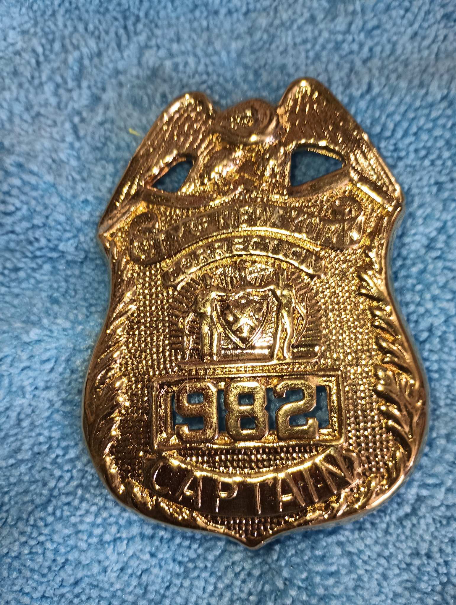 ChromeKarats gold plating work — Gold NYC Corrections Captain Badge